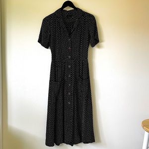 Urban Outfitters Midi Collared Polka Dot Dress Size XS